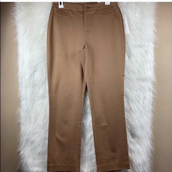 Coldwater Creek Classic Fit Petite Khaki Pants - Picture 1 of 4